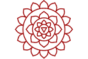 Cirkel schabloner - Indisk Lotus