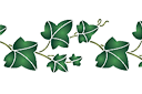 Löv och växter schabloner - Enkel murgröna-bård