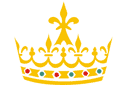 Grossist av olika typer mönsterschabloner - Heraldisk krona. Set om  4 st.