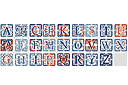 Textschabloner - Alla monogram bokstäver