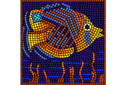 Kakelmålning schabloner - Papegojfisk (mosaik)