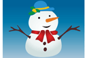 Vinterschabloner - Snowman