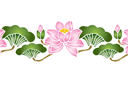 Stenciler olika motiv blommor - Orientaliska liljor