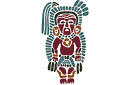 Stenciler Inca, Maya och aztekiska symboler - Priest Maya