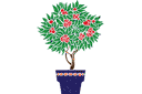 Väggschabloner med träderna - Rosa trädet
