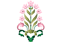 Stenciler olika motiv blommor - Orientaliska tulpaner – färgglad bukett