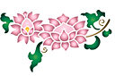 Stenciler olika motiv blommor - Krysantemum gren A