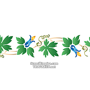Stiliserad blommor 4 (Flora bårder med färdiga schabloner)