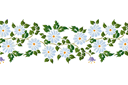 Stenciler olika motiv blommor - Lantlig folklore bard med prästkragar