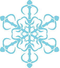 Snowflake V - schablon för dekoration