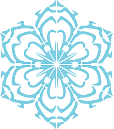 X Snowflake - schablon för dekoration