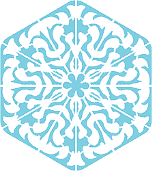 Snowflake XII - schablon för dekoration