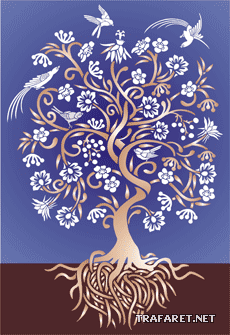 Fairy Tree of Life (Väggschabloner med träderna)