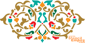 Rosett arabesque - schablon för dekoration