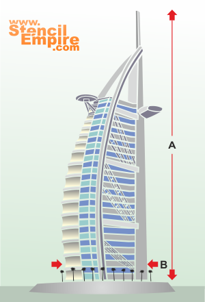 Burj Al Arab (Schabloner på världsberömda arkitekturteman)