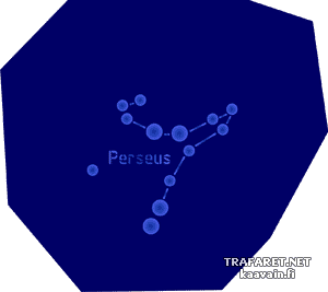 Perseus Stjärnbilden - schablon för dekoration