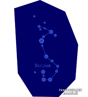 Scorpio Stjärnbilden - schablon för dekoration