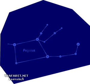 Pegasus Stjärnbilden - schablon för dekoration
