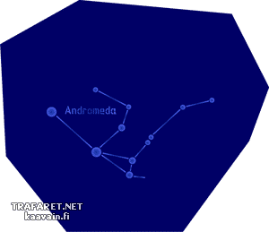 Andromeda Stjärnbilden - schablon för dekoration