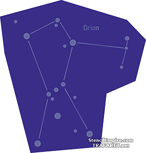 Stjärnbilden Orion - schablon för dekoration