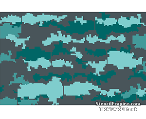 Digital kamouflage - schablon för dekoration
