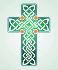 Celtic Cross - schablon för dekoration