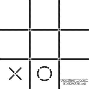 Tic-tac-toe - schablon för dekoration