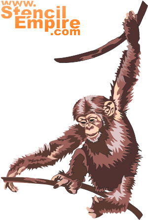 Unga schimpanser (Schabloner djungel värld)
