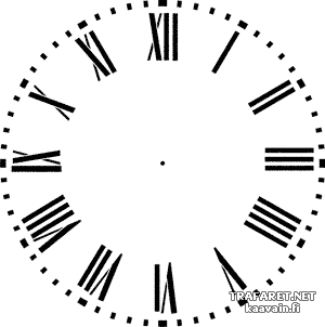 Klocka 5 - schablon för dekoration