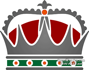 Kunglig krona 01 - schablon för dekoration