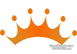 Prinsessans krona 05 - schablon för dekoration