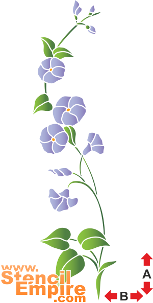Bell-åkerbinda (Stenciler olika motiv blommor)