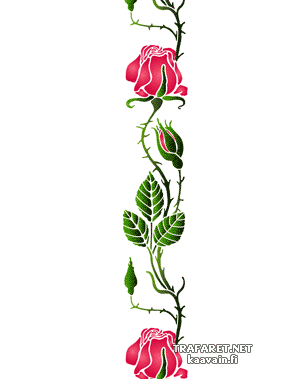 Prickly Rose - schablon för dekoration