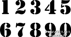 Stencil siffror - schablon för dekoration