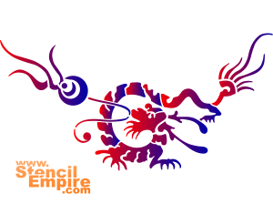 Kinesisk drake - schablon för dekoration