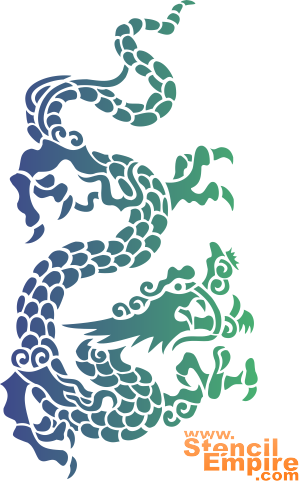 Royal Dragon (Väggschabloner med drakar)