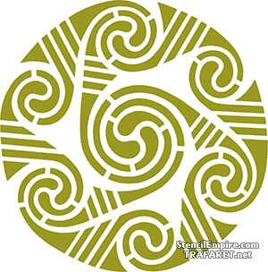 Celtic cirkel 127 - schablon för dekoration