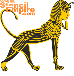 Sphinx - schablon för dekoration
