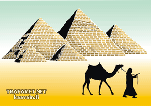 Egyptiska pyramider - schablon för dekoration