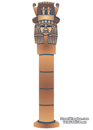 Faraos kolumn - schablon för dekoration