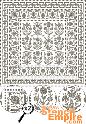 Stor engelsk matta (Schabloner i olika klassiska stilar)