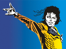 Michael Jackson - schablon för dekoration