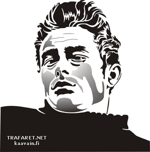 James Dean - schablon för dekoration