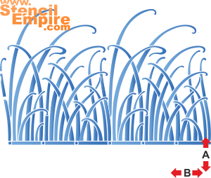 Trin-gräs - schablon för dekoration