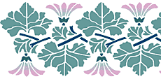 Wicker Blommor (Stenciler olika motiv blommor)