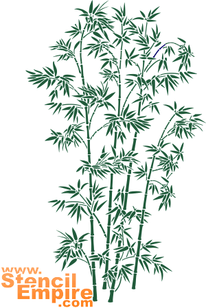 Stor bambubuske (Löv och växter schabloner)