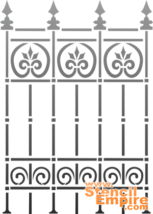 En Fence - schablon för dekoration
