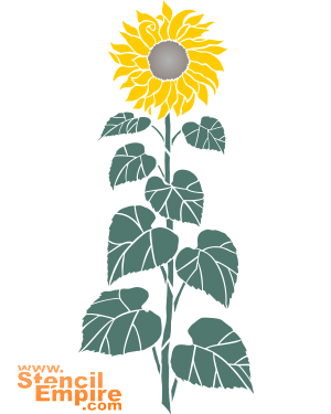 Sunflower - schablon för dekoration