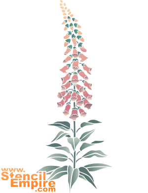 Fingerborgsblomma 3 (Schabloner på trädgårdstema)