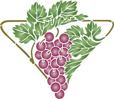 Grape loop - schablon för dekoration